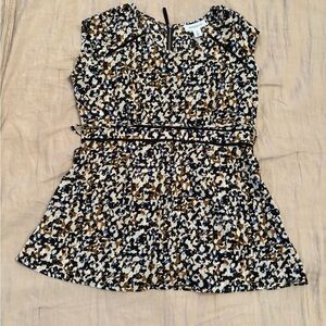 Motherhood Maternity Short Sleeve Patterned Shirt / Tie Waist / Size Small